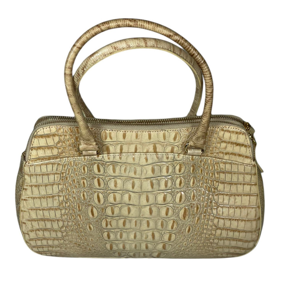 BRAHMIN VINTAGE NAOMI SATCHEL CROSSBODY BAG IN SAND MELBOURNE LEATHER - Picture 2 of 15